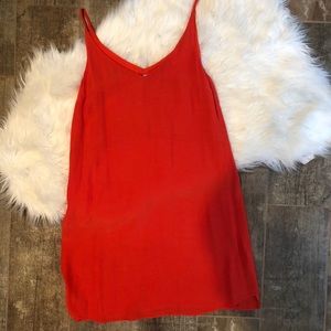 TOPSHOP red spaghetti strap mini dress